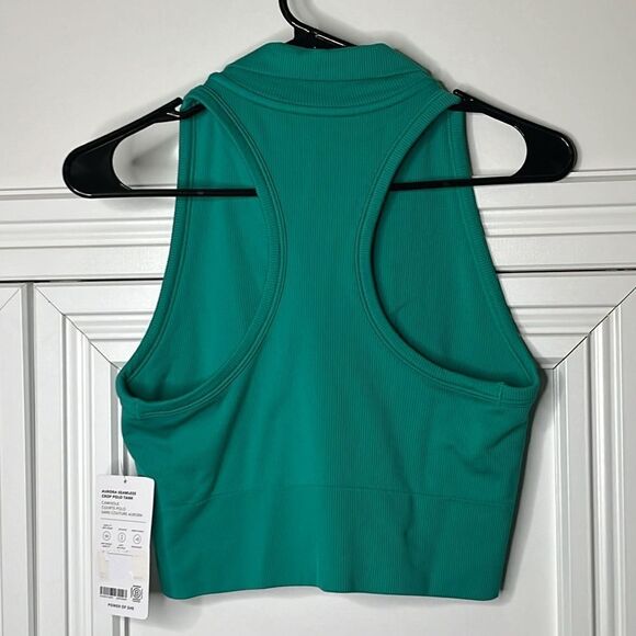 Athleta Aurora Seamless Crop Polo Top Size M NWT - Picture 4 of 8